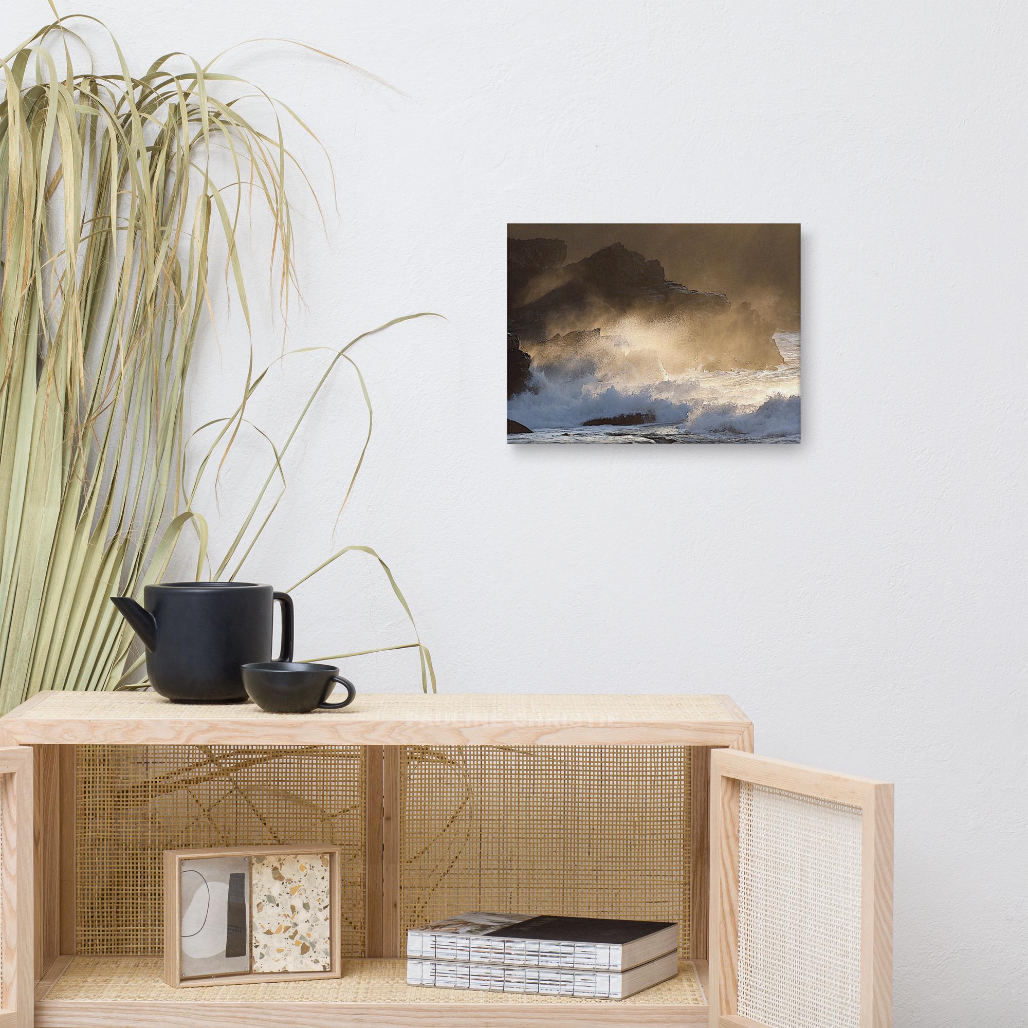 Dramatic waves crashing against the cliffs at Clogher, Slea Head, County Kerry