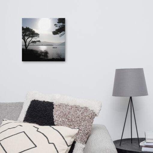 Silhouette of Fisherman on Lake - Image 4