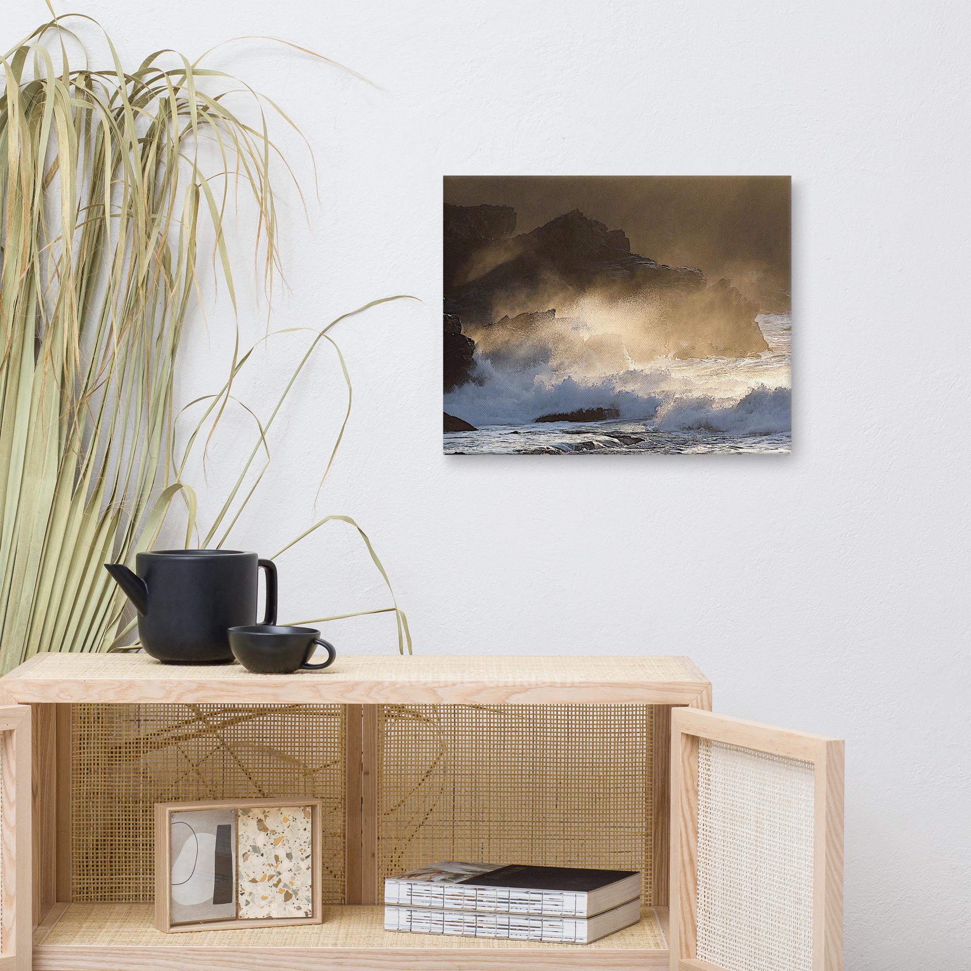 Dramatic waves crashing against the cliffs at Clogher, Slea Head, County Kerry