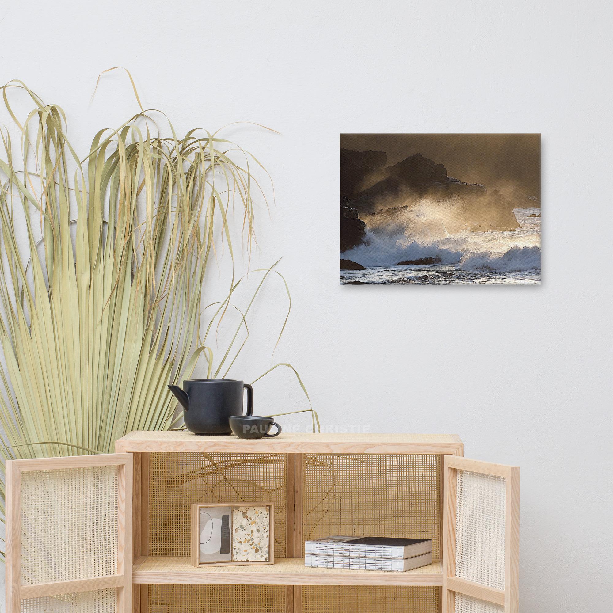 Dramatic waves crashing against the cliffs at Clogher, Slea Head, County Kerry
